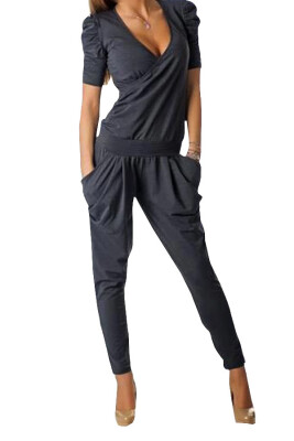 

Lovaru ™ summer style 2015 new women suit Pure color simple short-sleeved pants suit office work fashion casual style