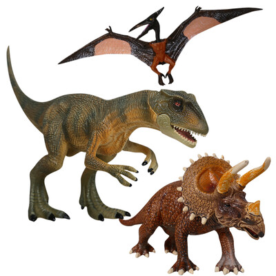 

Living Stone X3017 Dinosaur 3 Set Green Tetris Pterosaur Red Triceratops Simulation Animal Model Scenario Dinosaur Set Boy & Girl Kids Toys Birthday Gift