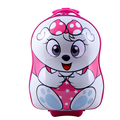 

SMJM 12 Inch ABS Hard Side Cartoon Kids Luggage Small Trolley Case with Wheels for Girls and Boys