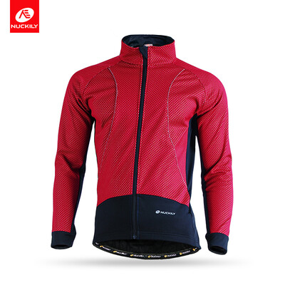 

NUCKILY Winter Men's Long Sleeve Thermal Cycling Jersey Windproof Bicycle Clothing Mountain Bike Outdoor Sportswear
