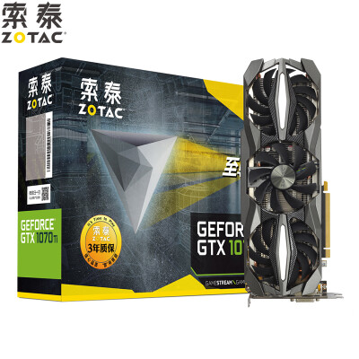 

ZOTAC GeForce GTX1070Ti-8GD5 1607-1683 МГц 8 ГБ / 8008 МГц 256-бит GDDR5 графическая карта