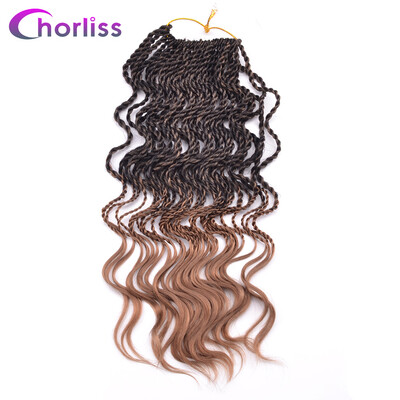 

Curly Senegalese Twist Crochet Braids 35 Roots Synthetic Braiding Hair Extension8pcs/pack 14 inch
