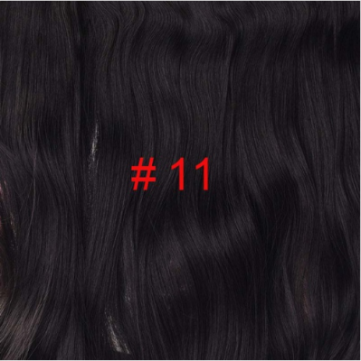 

Long 24" Stretched Wavy clip in Synthetic Hair Extensions 4 Clips One Piece Pure Color Heat Resistant Fiber 190g/piece