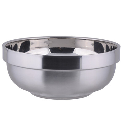 

[Jingdong supermarket] Baige BAYCO stainless steel bowl double insulation 12cm white bowl six loaded BX4853-6