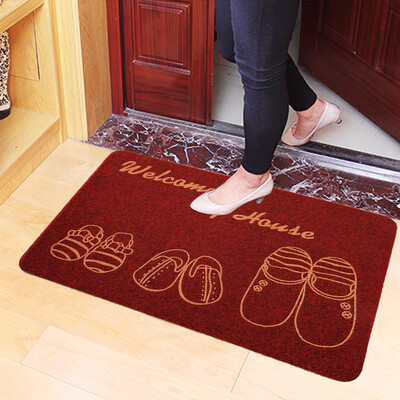 

Suarte printing enamel mats home entrance porch mat non-slip door mat 5080cm parent-child shoes red