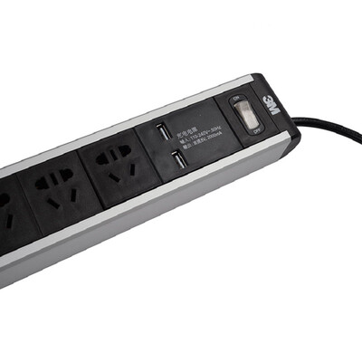 

3M разъем питания преобразователь с тремя отверстиями бис USB-карта вставлена ​​строка патч-панель коммутационная панель переключения одиночные черные и белые линии длинные 1,8 метра