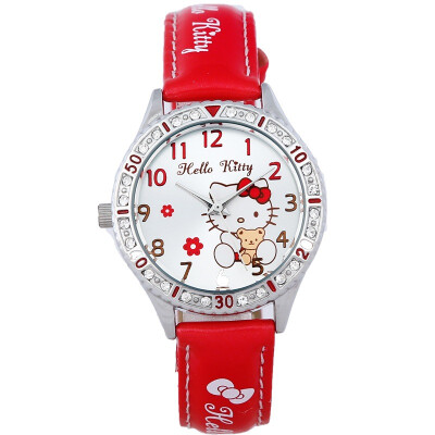 

Hello Kitty (HelloKitty) children's watches genuine cartoon girls students double-dial dial quartz watch HK235LWWW-S ivory white