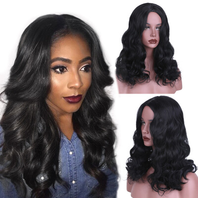 

AISI HAIR 24" Synthetic Wigs for Black Women High Temperature Fiber Wavy Black Hair