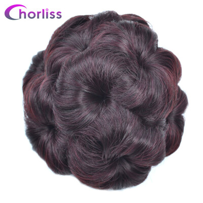 

Chorliss Curly Chignon Hair Clip In Plastic Comb Elastic Bun Hairpieces High Temperature Fiber 5 Colors With Pure Color 1 pc