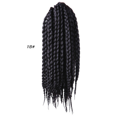 

12" 18" 24" Crochet Box Braids Synthetic Hair 12 Roots Pure Colors Crochet Braiding Hair Extensions 90-100 g