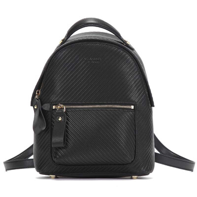 

JESSIE&JANE&Jane womens bag shoulder bag Europe&America simple fashion backpack 2325 leather ladies small bag black