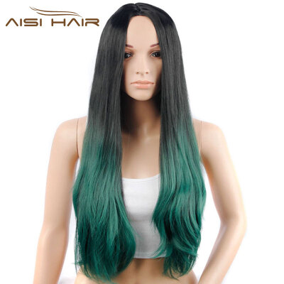 

AISI HAIR Длинные прически для женщин 30 '' Парик коричневого омбрера Синтетические волосы 5 цветов