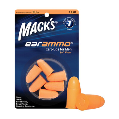 

MACK&39S shooting earplugs American imports bullet-type shooting protection sound insulation earplugs orange 3 installed