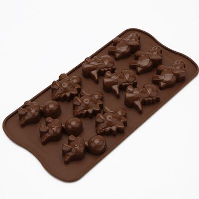 

Silicone Mold Ice Cube Tray for CakeCandyJelly &Chocolates Silicone Mold Dinosaur