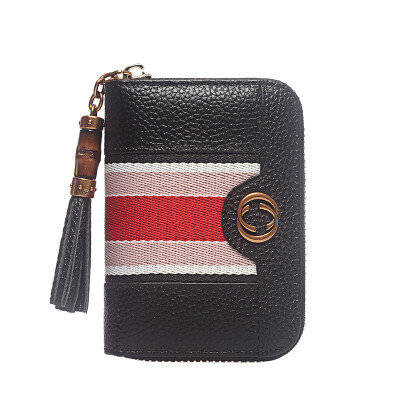 

Orpheum OFLM card package female cowhide multi-card position purse card holder first layer leather drivers license leather case organ card KB-LS black