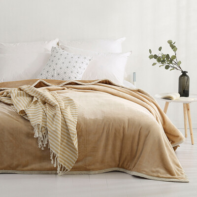

Yu Miantang blanket double double-layer blanket thickening raschel blanket single double sheets warm winter blanket Odense 200 230cm