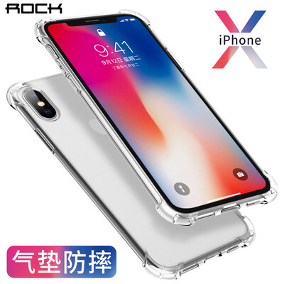 

Rock ROCK Apple X 10 phone shell iPhoneX 10 protective sleeve all-inclusive drop-resistant silicone soft shell crystal shield S series transparent