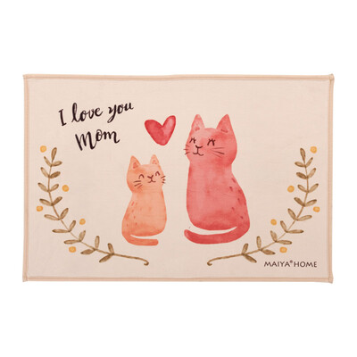 

Maiya mats cartoon printing coral velvet bathroom kitchen door mat pad 40 60cm cat doll