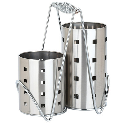 

Kitchen maxcook Stainless steel chopsticks cage chopsticks tube thickening drain set chopsticks rack two sets of MCKL-02