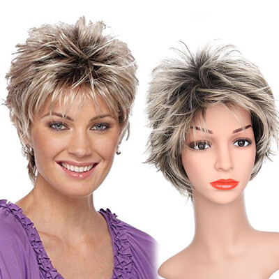 

AISI HAIR Short Ombre Wig Synthetic Wigs For Black Women Heat Resistant Female Hair Pieces