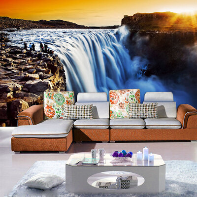 

3D Wall Mural Wallpaper Natural Landscape Big River Waterfalls Custom 3D Photo Wallpaper Papel Parede Sala Rolo Home Improvement