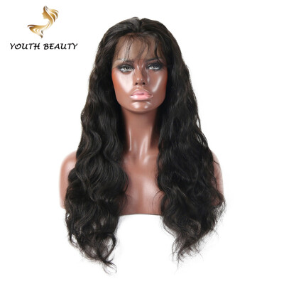 

Youth Beauty Hair 2017 top quality 8A Peruvian human hair lace front wig in body wave wholesale price