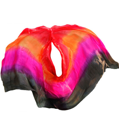 

New Pure Silk Belly Dance Veils Belly Dance Scarf Silk Veils Practice Stage Performance 250 270114 cm RedOrangeRoseBlack
