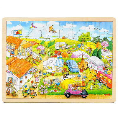 

goki Wooden Jigsaw Puzzle with Storage tray 244896pcs&4655pcs of 4 layers for kids