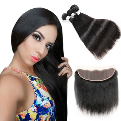 

Closure13x4 Straight Hair With Frontal Brazilian Human Hair With Closure Lace Front