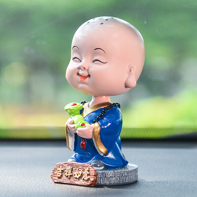 

Molong new small monk car accessories car cute cartoon doll creative car ornaments financial resources billowing