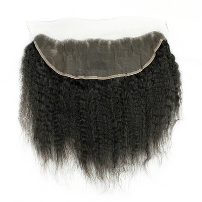 

kiss hair yaki straight lace frontal remy Brazilian human hair ear to ear lace frontal cheap 413 frontal