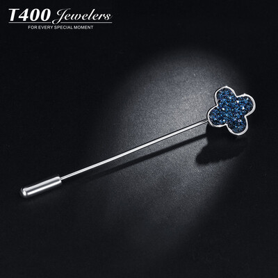 

T400 Clover женской броши булавки брошь аксессуары Корея роскошная атмосфера синий кардиган куртка контактной