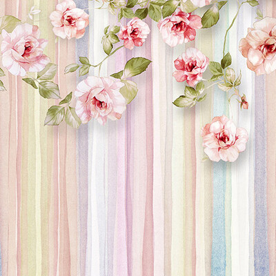 

Custom 3D Photo Wallpaper European Style Rose Flower Living Room Sofa Bedroom Background Striped Wallpaper Mural De Parede 3D