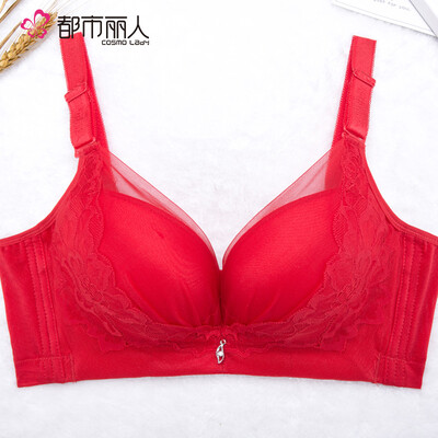 

Cosmo Lady designed for comfortable&comfortable rimless bra gathered sexy lace thick mold cup underwear bra