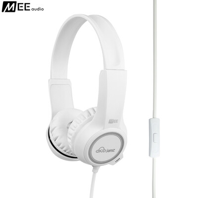 

MEELECTRONICS KJ25P Learning English Protection Hearing Children Earphones Headphones Microphone Children&39s Birthday Gift White