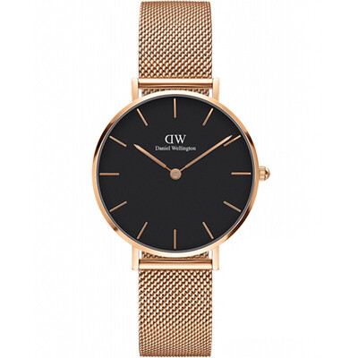 

Daniel Wellington (DanielWellington) DW женщина образует новых 32ммы золотого обреза черной металлической пластины браслет европейские и американские студенты моды минималистского стиля часы кварцевых часы DW00100161