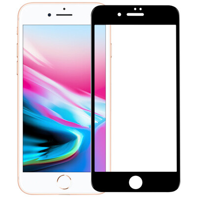 

MOMAX Apple 8 плюс / 7 плюс мобильный телефон закаленное стекло фильм iphone8plus / 7plus полноэкранный защитная пленка мягкий резиновый край 0,2 мм черный