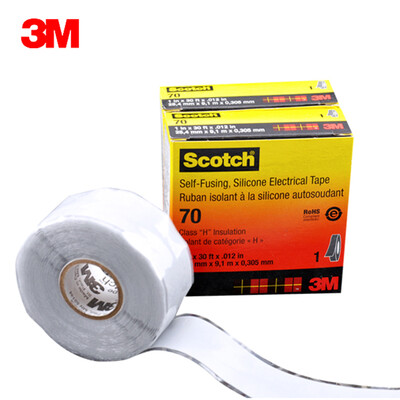 

3M Scotch 70 High temperature resistant self-melting silicone rubber belt single roll grey 25MM9M