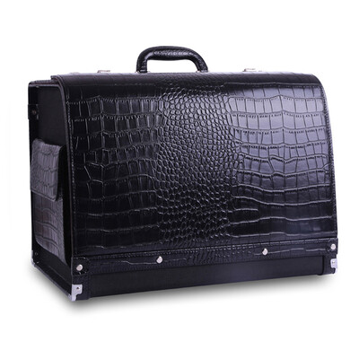

AOYALE car trunk storage box trunk storage box car storage box leather crocodile pattern car back box finishing box black