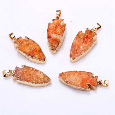 

Yumten Crystal Pendant Anchor Charms Природные позолоченные Геодезические кластеры Бусины Ожерелье Прекрасные ювелирные изделия По