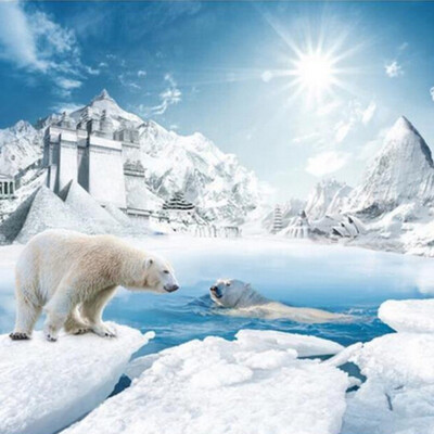 

Пользовательские обои Mural 3D Stereo Polar Bear Fantasy Castle Снежный пейзаж Домашний декор Дети Спальня Гостиная Фон 3D Fresco