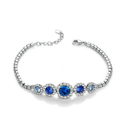 

Yoursfs® 18K White Gold Plated Classic Queen Crown Bracelet Use Sapphire Austrian Crystal Jewelry