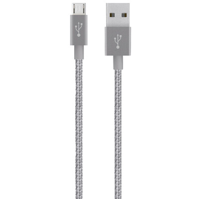 

Belkin (Белкин) Эндрюс телефон Micro Micro USB интерфейс металлический скорость серебро зарядный кабель 1,2 м