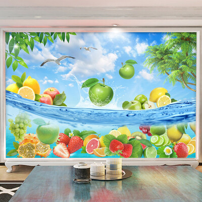 

HD Fruit Seawater Fresh Summer Photo Wallpaper 3D Wall Mural Fruit Shop Restaurant Kitchen Backdrop Wall Decor Papel De Parede