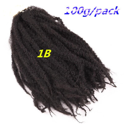 

18" Marly Hair Crochet Braids 30 Roots Bug Marley Braiding Hair Synthetic Bulk Hair Extension Low Temperture Fiber Rated 5.0