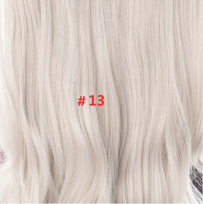 

Long 24" Stretched Wavy clip in Synthetic Hair Extensions 4 Clips One Piece Pure Color Heat Resistant Fiber 190gpiece