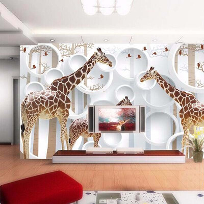 

Custom Photo Wallpaper Painting Modern 3D Stereoscopic Giraffe Living Room TV Background Wall Mural Wallpaper For Bedroom Walls