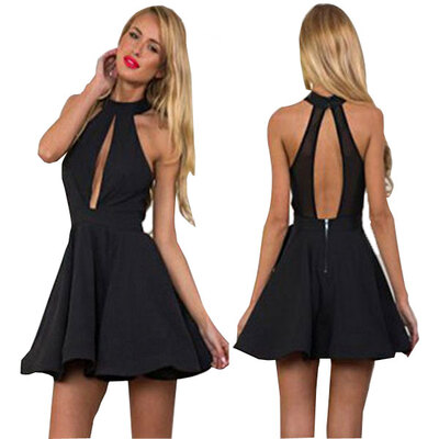 

Lovaru ™Новый 2015 модные белые марлевые юбка висит шеи шить Sexy спинки горький горький блошница блошница чистого цвета платье
