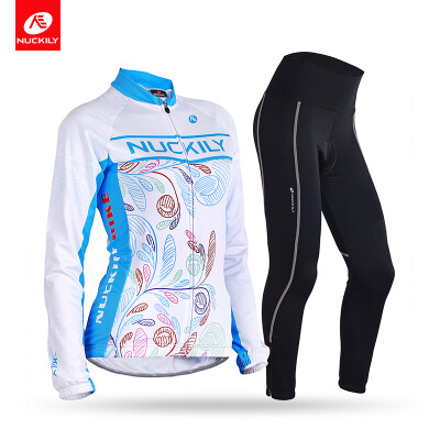 

NUCKILY Winter Women Cycling Long Jersey With 3D Padded Pants Suit GI003GN001