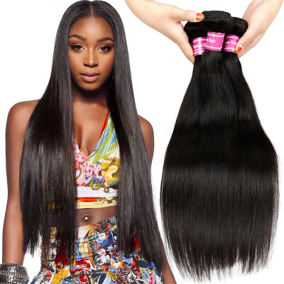 

Virgin Peruvian Hair Straight Extension 3 Bundles Brazilian Malaysian Indian Remy 8A Hair Weave Weft Unprocessed Dyeable